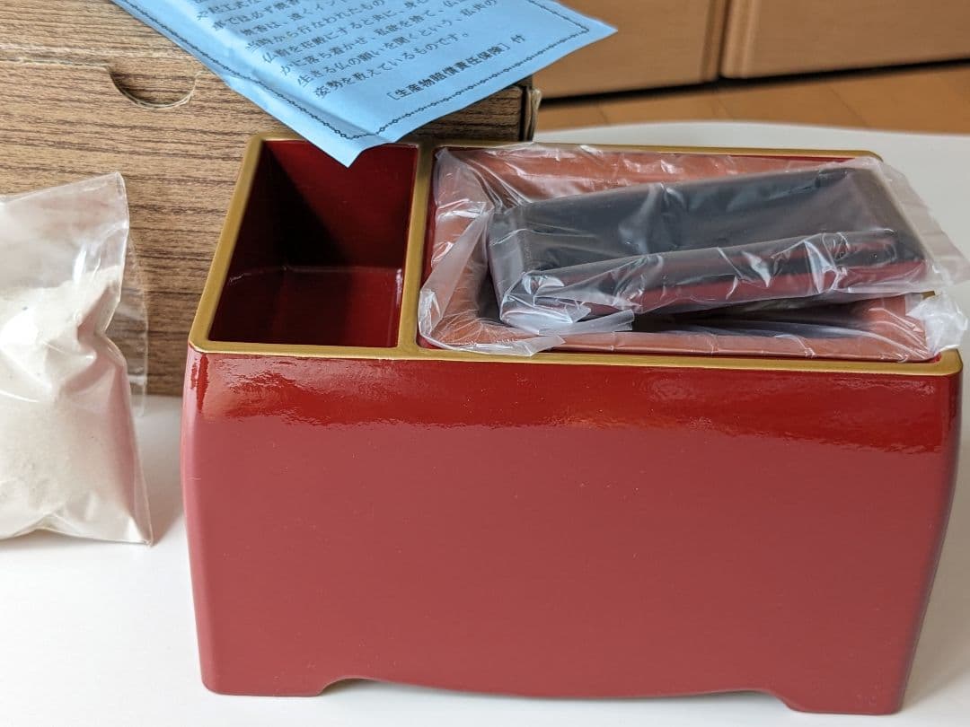 【香炉】朱塗　５寸　浄土宗総本山知恩院の紋入り　新品未使用品　焼香