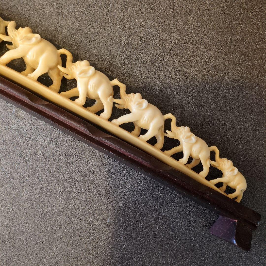 象牙風象の置物　工芸品