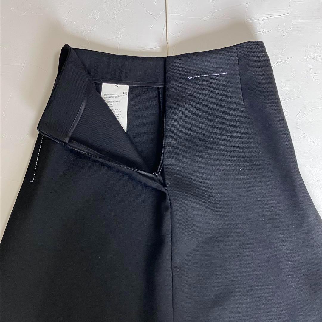 MM6 エムエムシックス メゾンマルジェラ Aラインウールスカート ブラック