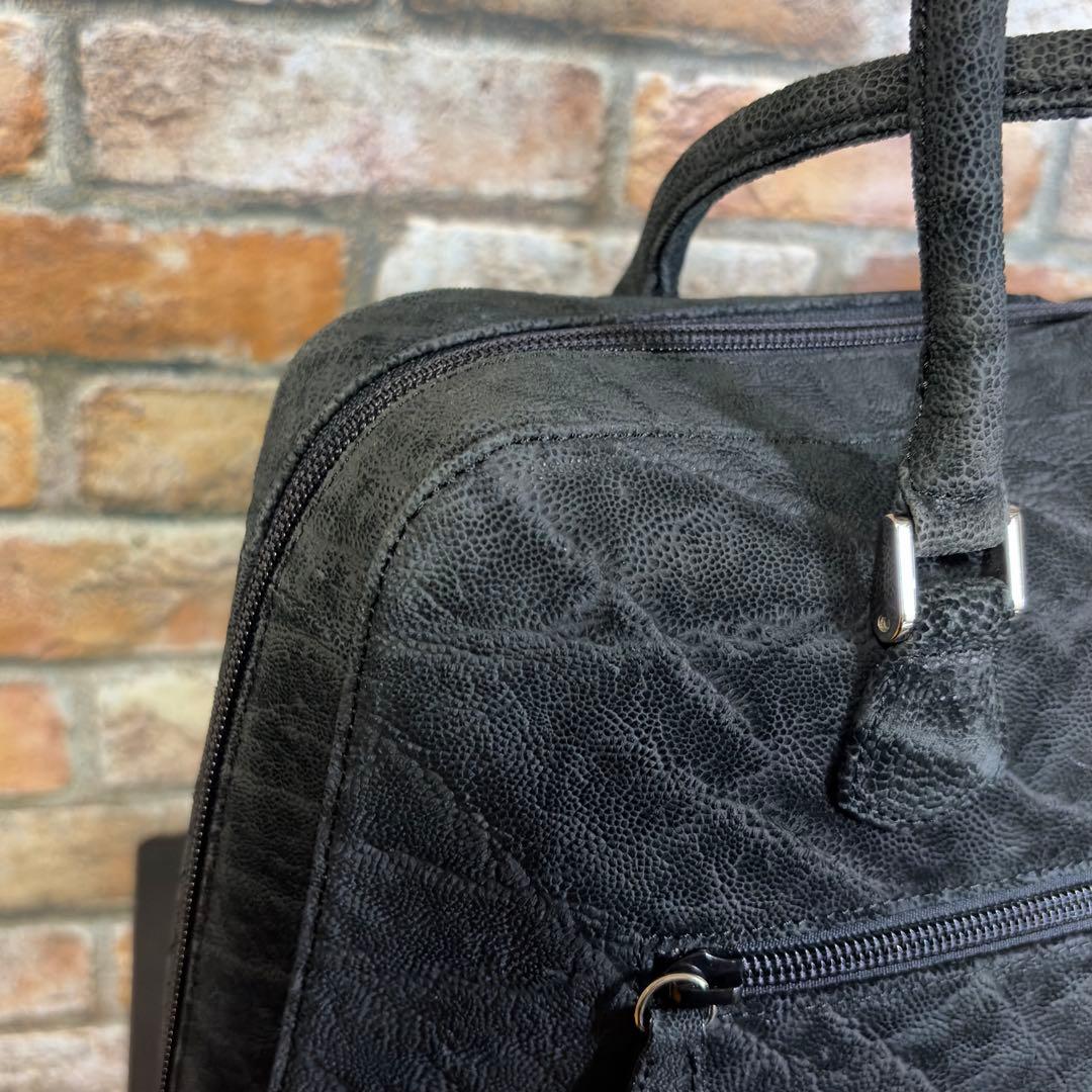 未使用級✨JRA 正規品　エレファントレザー　ビジネスバッグ　黒　A4収納可能