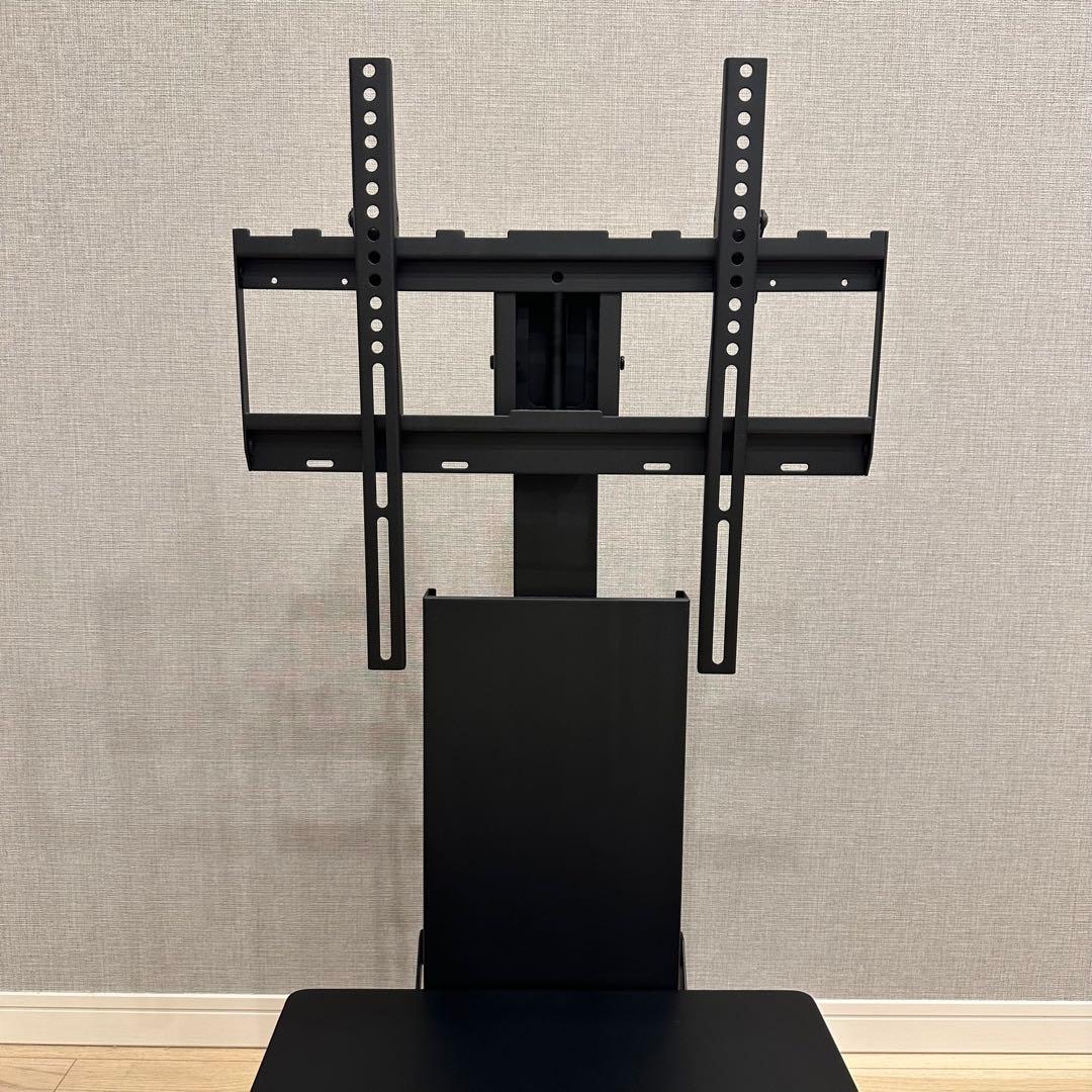 【美品】WALL テレビスタンド ロータイプ 棚板付き ブラック