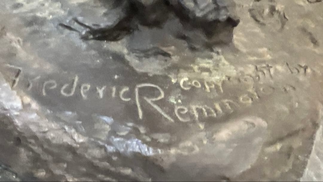 フランス　在銘　ブロンズ　ロデオ　32.2kg 高さ59㎝東な8-0106☆1F