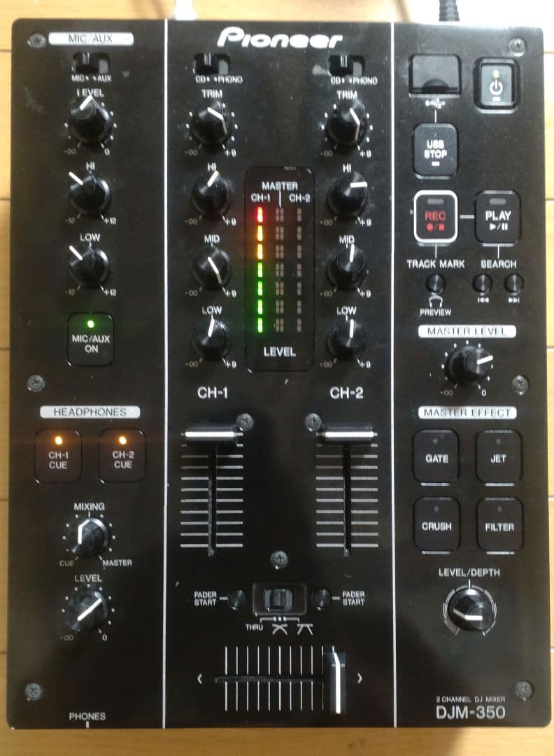 Pioneer DJM-350 動作確認済み　クロスCHフェーダー交換　元箱あり