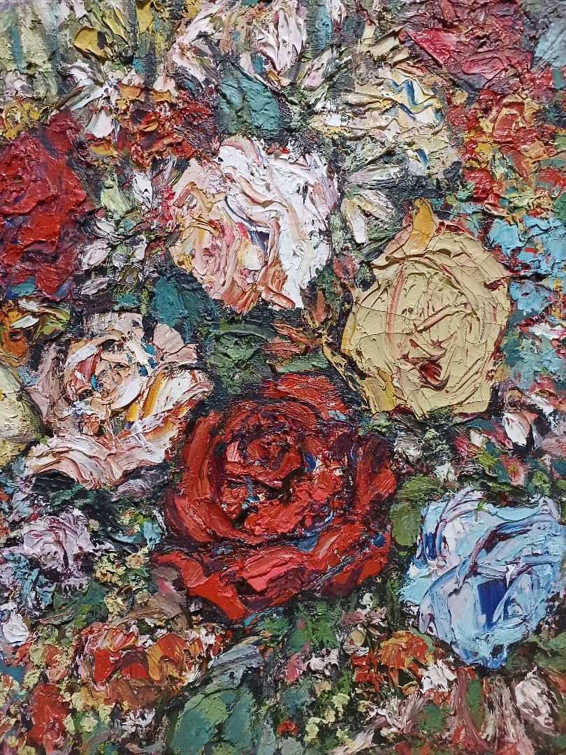 ◆原田雅兆　「blossom」（仮題）　油彩　F6号　元現展創立会員・副会長◆