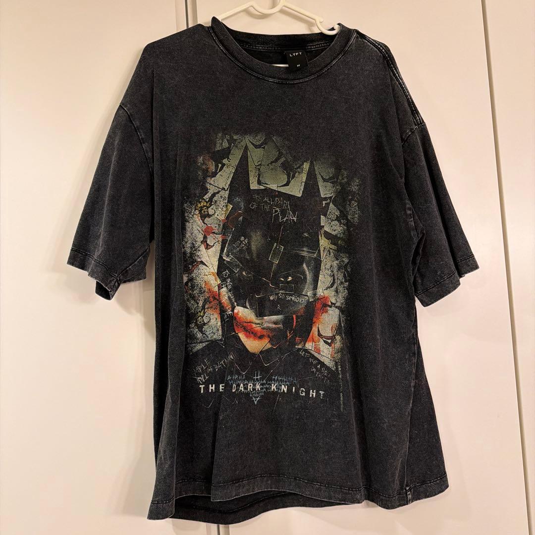 LYFT バットマン コラボ ヴィンテージビッグTシャツ Mサイズ ブラック