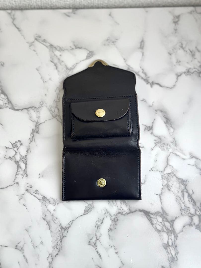 池之端銀革店 Cramp UKブライドルレザーフロント金具 コンパクトウォレット