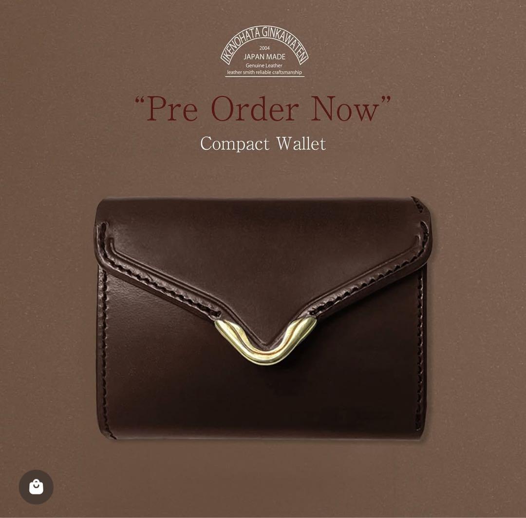 池之端銀革店 Cramp UKブライドルレザーフロント金具 コンパクトウォレット