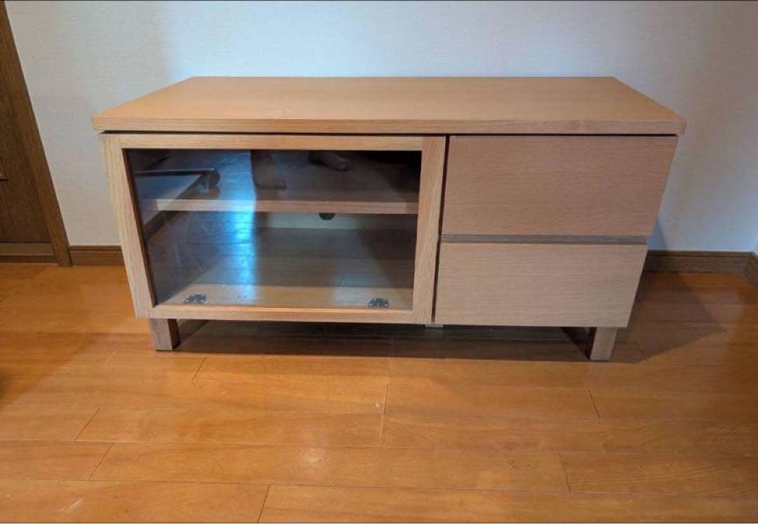 ■送料込■無印良品 木製テレビボード オーク材 棚 収納 木製家具 TV台