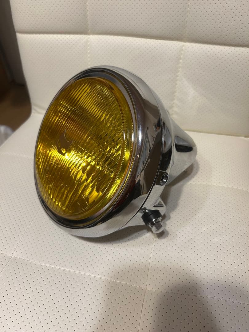 マ−シャルタイプ180パイヘッドライトイエローレンズメッキケ−ス