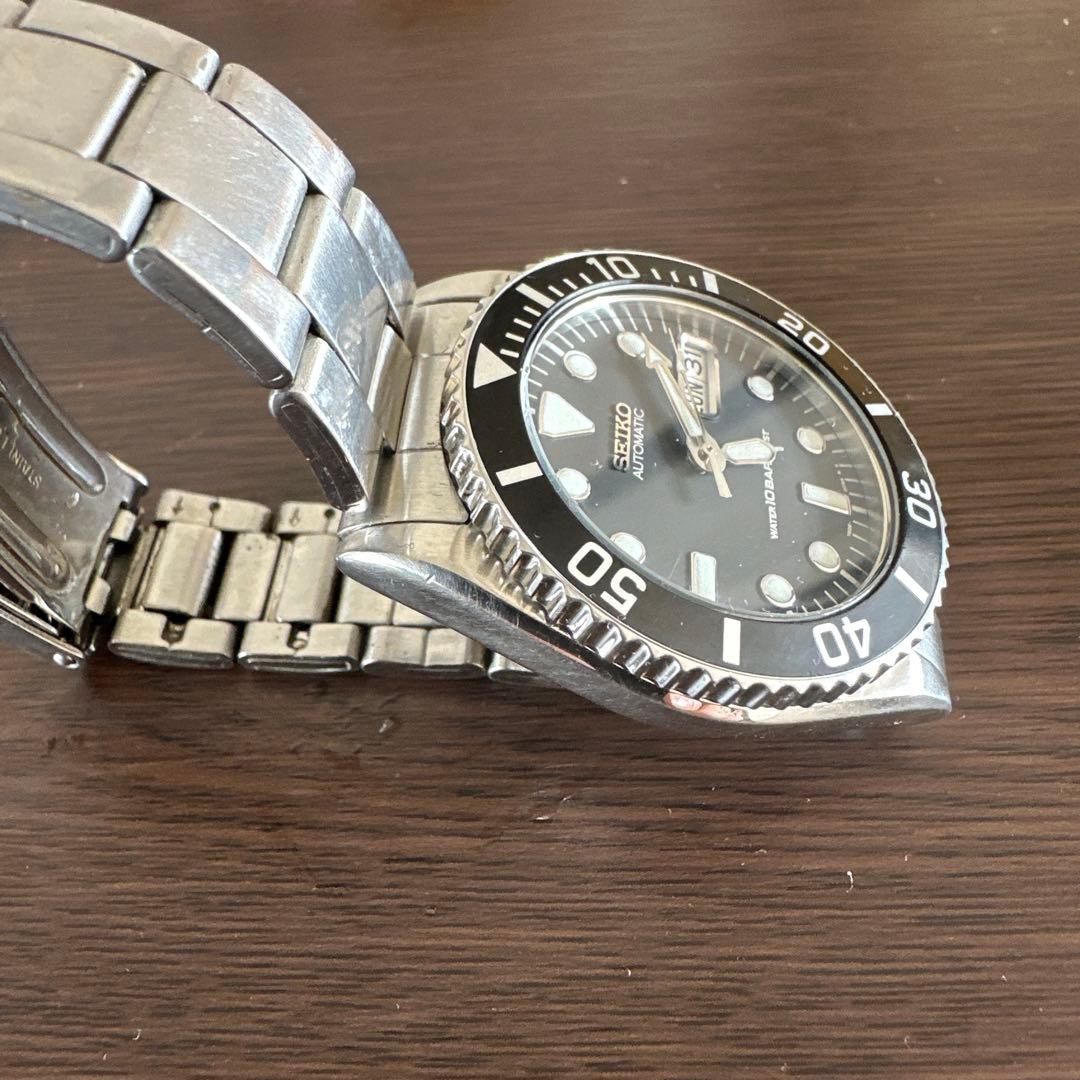 自動巻き時計 ステンレススチール 黒文字盤