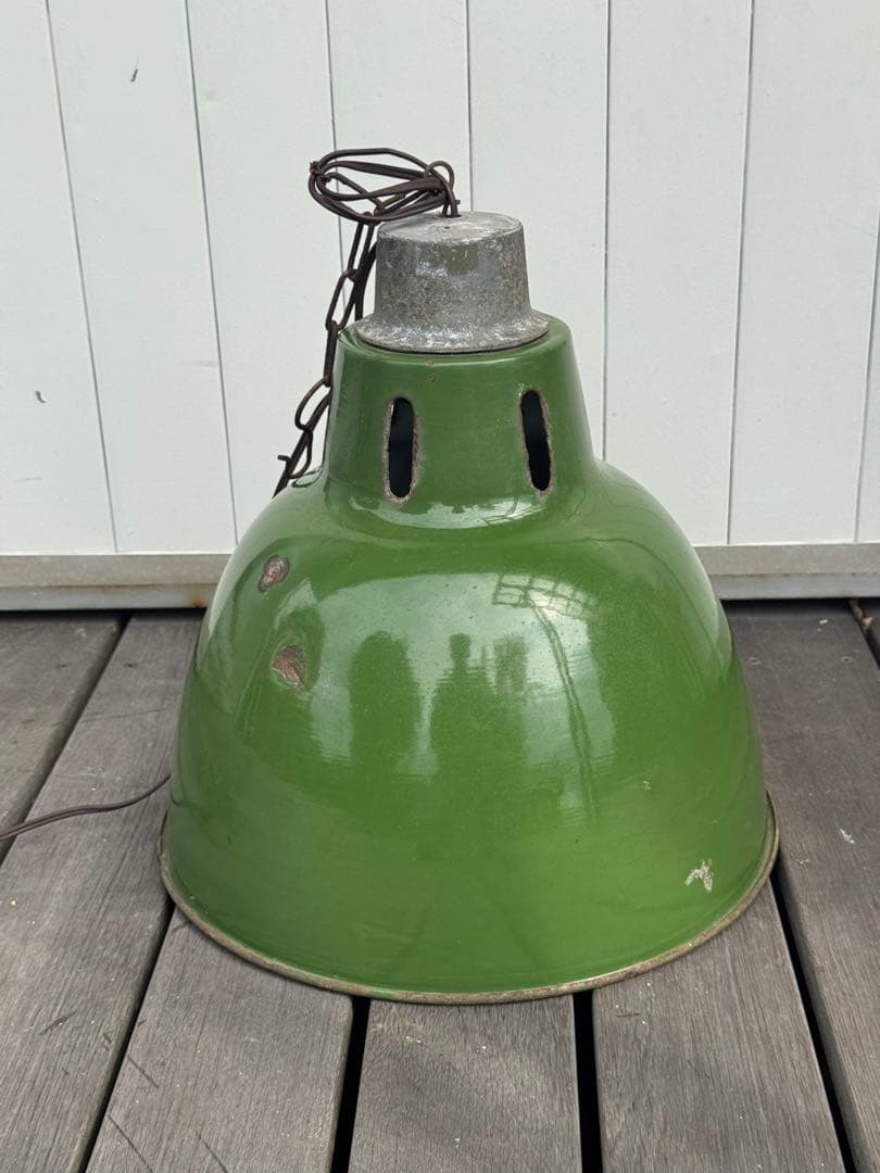 ヴィンテージ 東芝 グリーン ペンダントライト ランプシェード 昭和レトロ 大