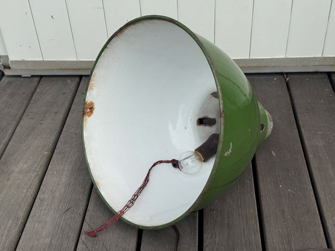 ヴィンテージ 東芝 グリーン ペンダントライト ランプシェード 昭和レトロ 大