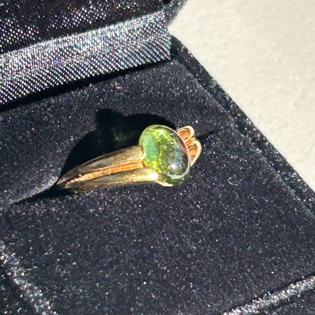 た*だ様 k18 ゴールド　ペリドットリング 11号　　ジュエリーマキ