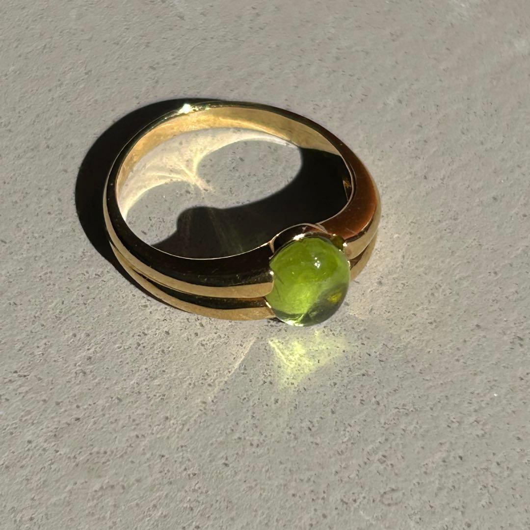 た*だ様 k18 ゴールド　ペリドットリング 11号　　ジュエリーマキ