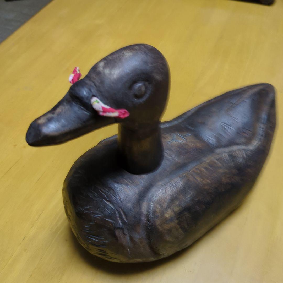 李朝　中期木雁　デコイ　彫刻　キロギ　朝鮮古美術