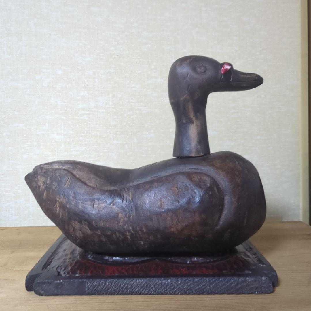 李朝　中期木雁　デコイ　彫刻　キロギ　朝鮮古美術