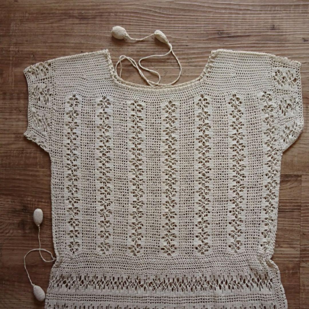 フランスアンティーク ワンピース レース編み 子ども用