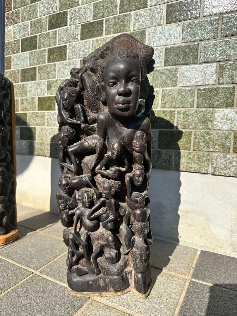 マコンデ　アフリカンアート 木製彫刻 約50cm