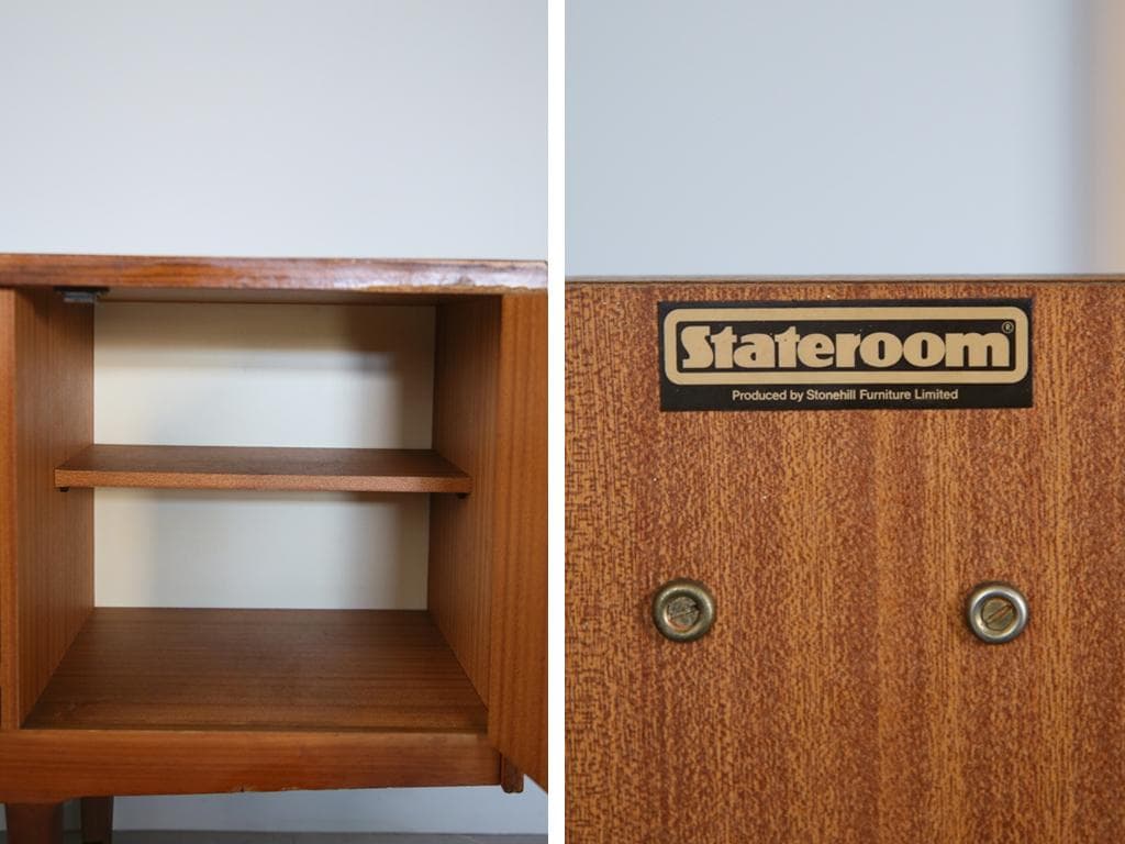 英国アンティークStonehill製サイドボード/木製机テレビ台(91-248)