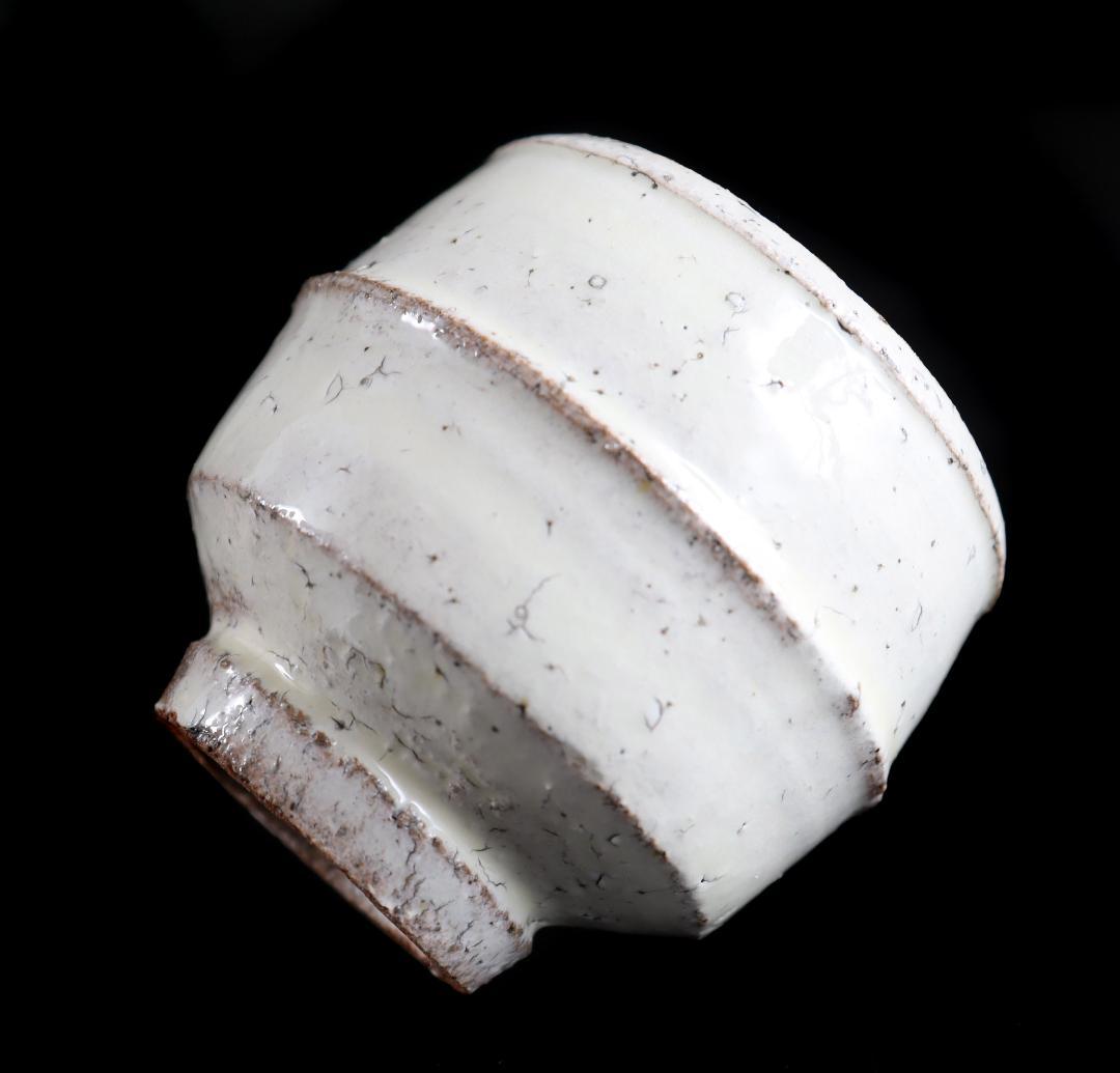 舩木研児 白釉 胴紐 ぐい呑 船木 民藝 共箱①