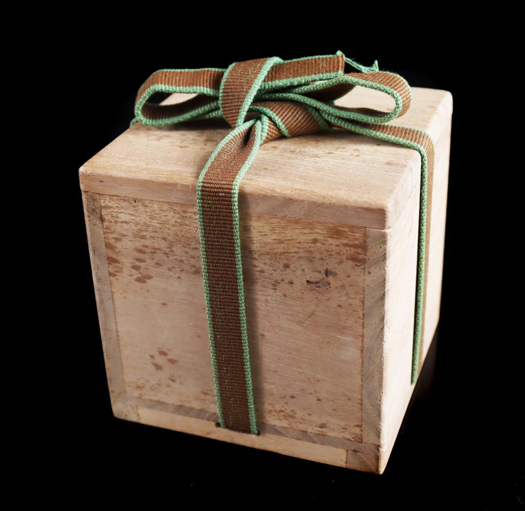 舩木研児 白釉 胴紐 ぐい呑 船木 民藝 共箱①