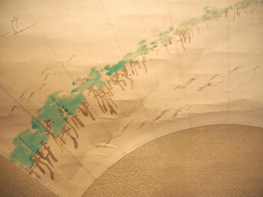 森村宜稲自筆扇面『天橋立図』掛軸