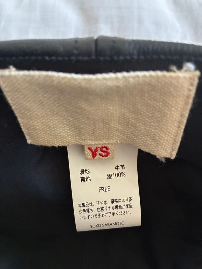 yokosakamoto ヨーコサカモト　黒 レザーキャップ