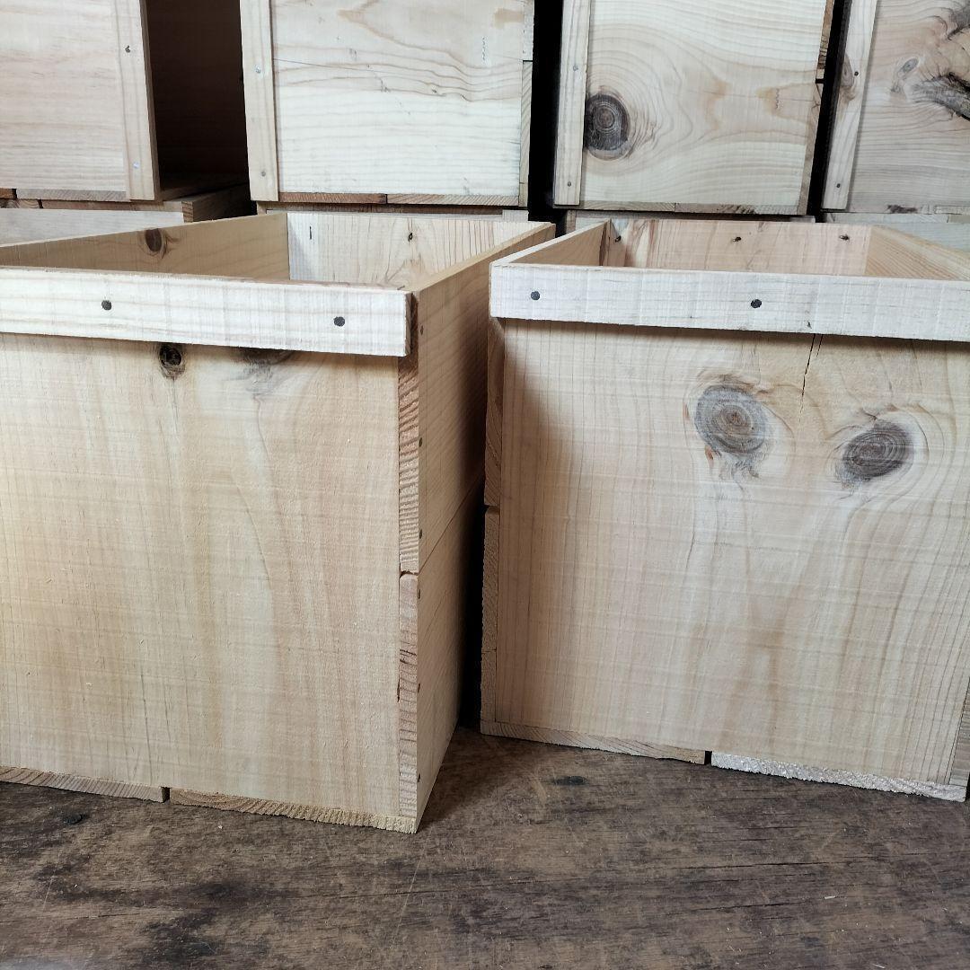 《訳アリ持ち手有りんご箱》2箱セット★収納 本棚 キャンプ 木箱 インテリア