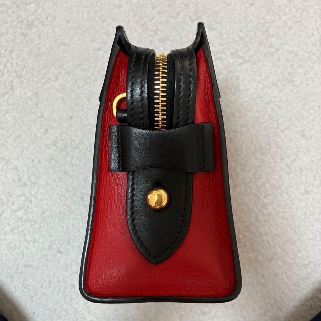 ショルダーバッグ 1BH043 レッド ブラック サフィアーノレザー PRADA