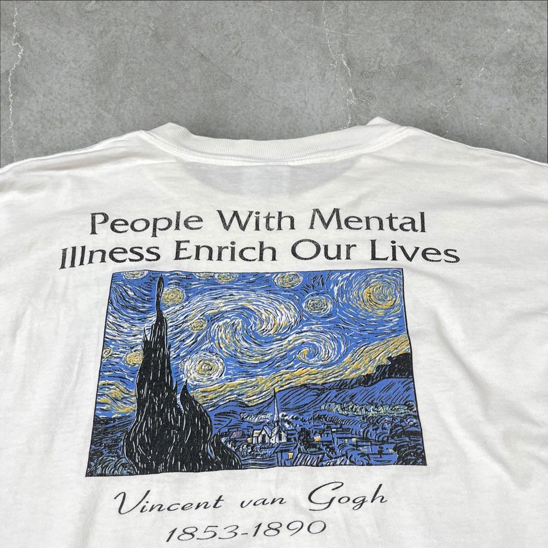 90s ゴッホ アートtシャツ 企業t ロンt USA製 レア