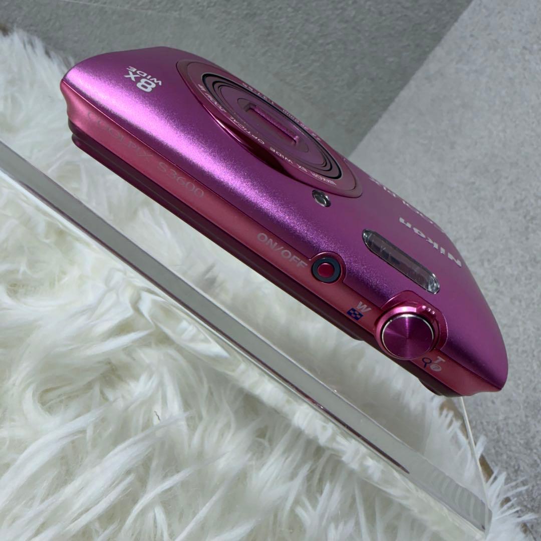 【極美品】Nikon ニコン COOLPIX S3600 ピンク 付属品多数
