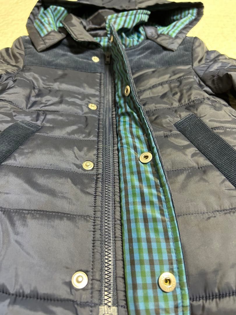 familiar ネイビー 中綿コート　90㎝　取り外しベスト付き　アウター