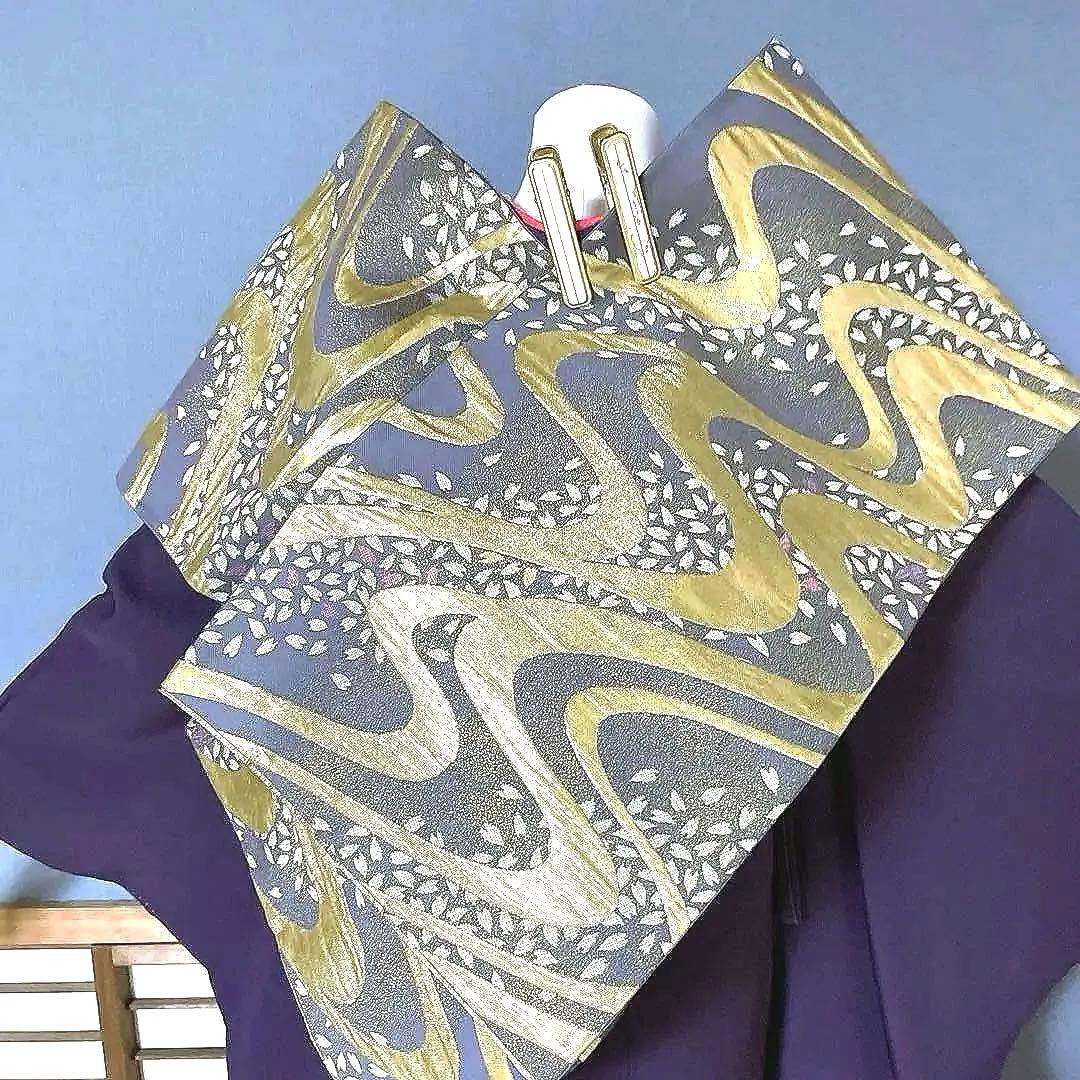 振袖フルセット　古代色の紫の友禅は、高貴で特別な色　成人式振袖　振袖　裄丈69