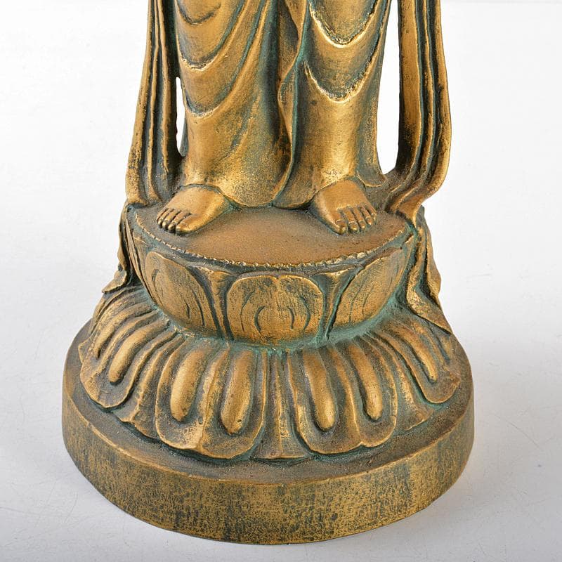 北村西望謹作　銅塗金　聖観世音菩薩像　仏像　87/1000　M　R5500