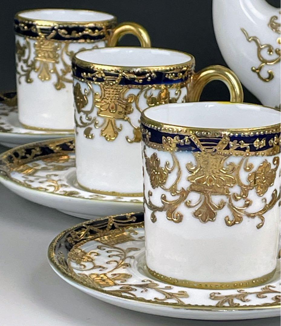 【希少】オールノリタケ デミタスセット ティーポット カップ ソーサー６客セット