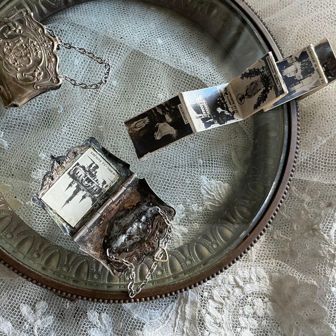 【訳アリ品】フランスアンティーク　ミニチュア　ハンドバッグ　ビスクドール