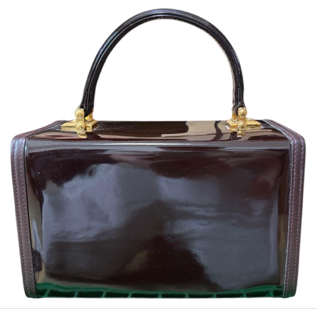 【VERSACE ヴェルサーチ】極希少品！ハンドバッグ サンバーストロゴ 美品！