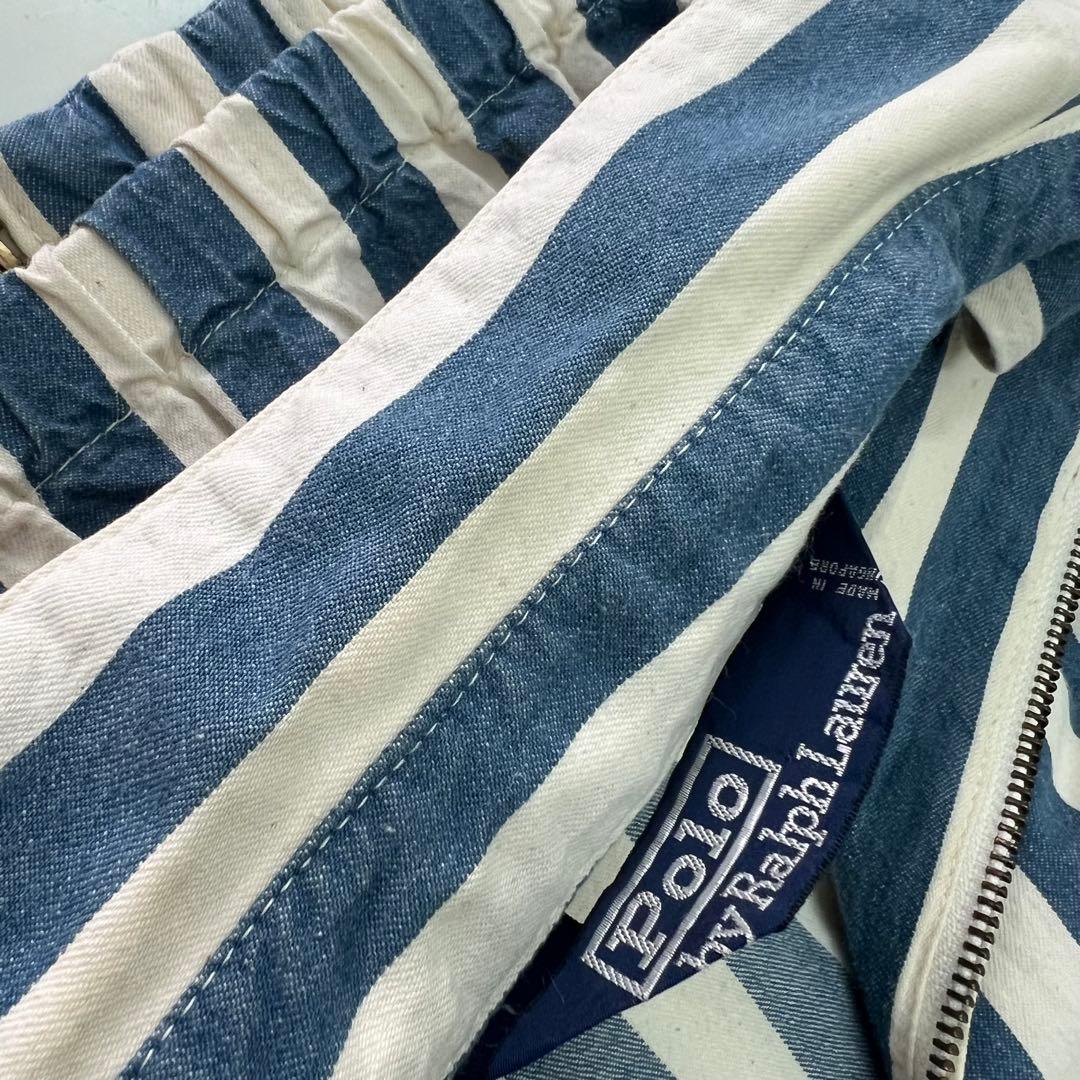 90s S スイングトップ チンスト ラルフ　縦ストライプ　シンガポール製