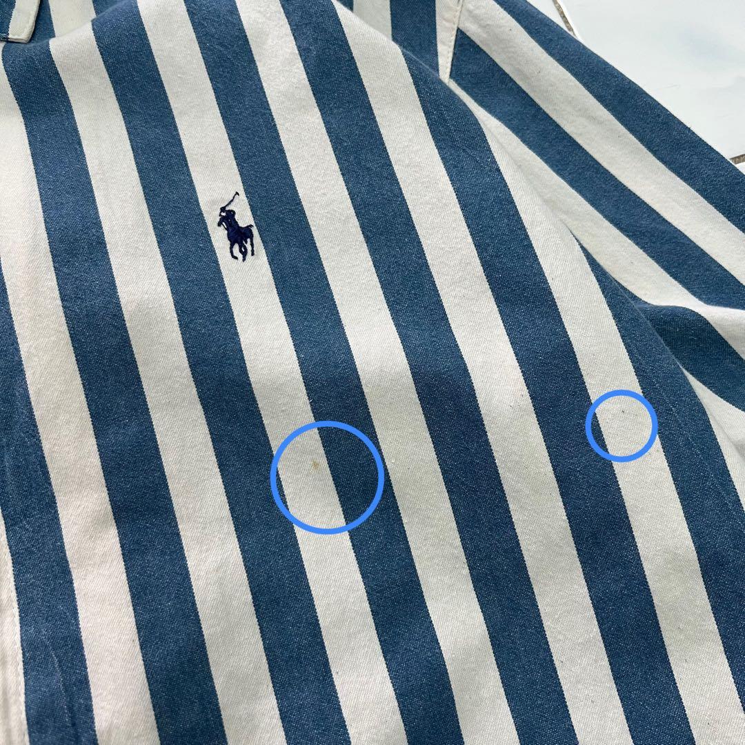 90s S スイングトップ チンスト ラルフ　縦ストライプ　シンガポール製