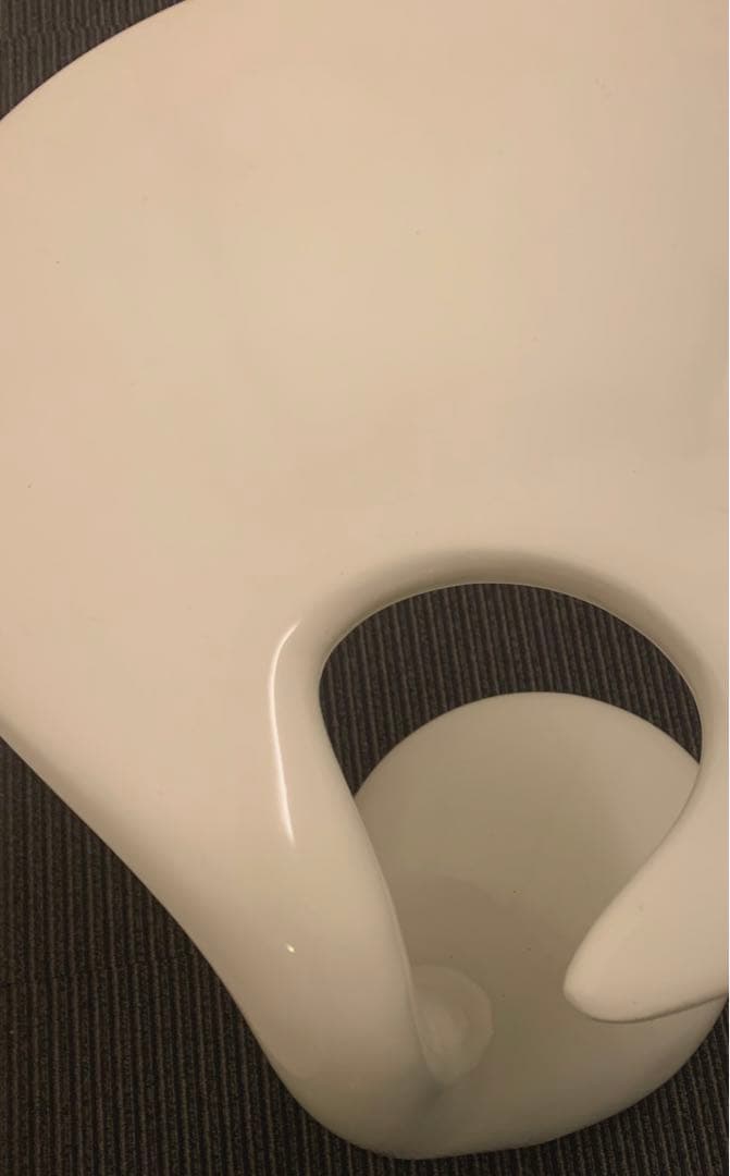 サイドテーブル　ホワイト　変形型