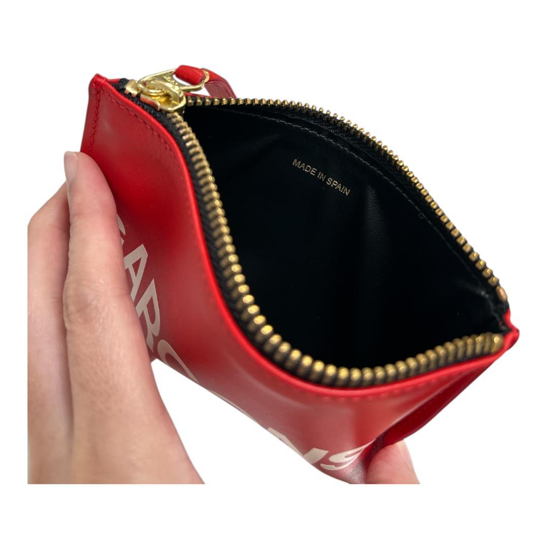 新品 コムデギャルソン CDG ロゴ ウォレット レッド 送料込み