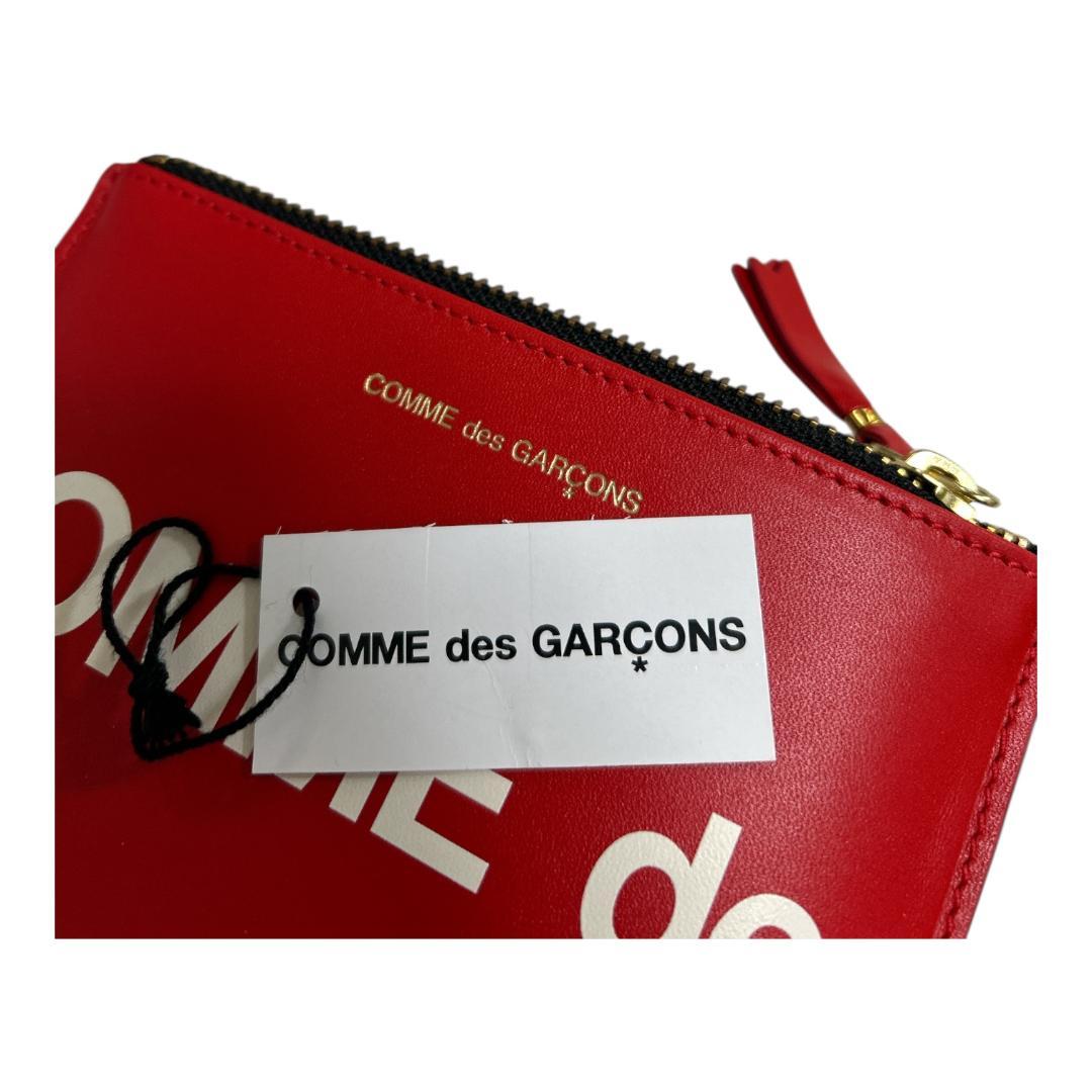 新品 コムデギャルソン CDG ロゴ ウォレット レッド 送料込み