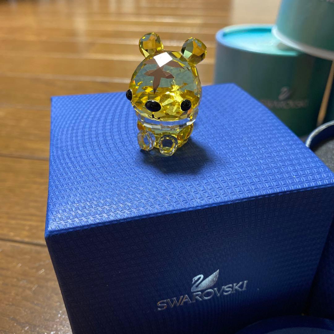 めい＆かいママ スワロフスキー　taiga 置物