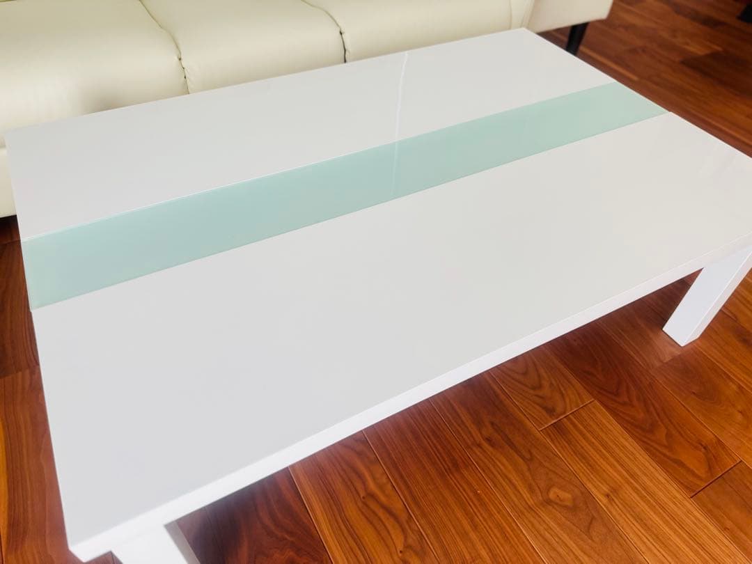 ホワイトテーブル 光沢仕上げ こたつ