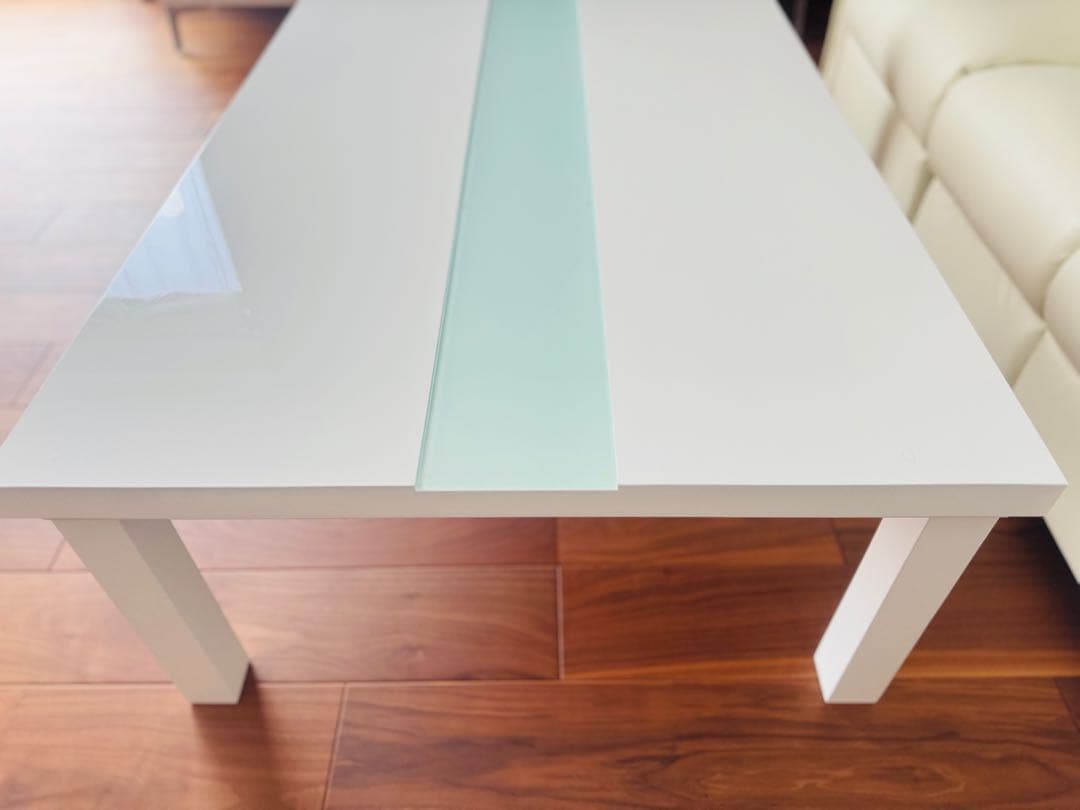 ホワイトテーブル 光沢仕上げ こたつ