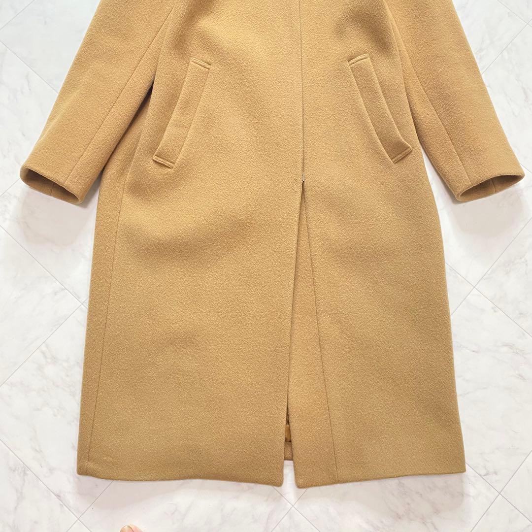 美品✨MACKINTOSH PHILOSOPHYノーカラーウールコート　キャメル