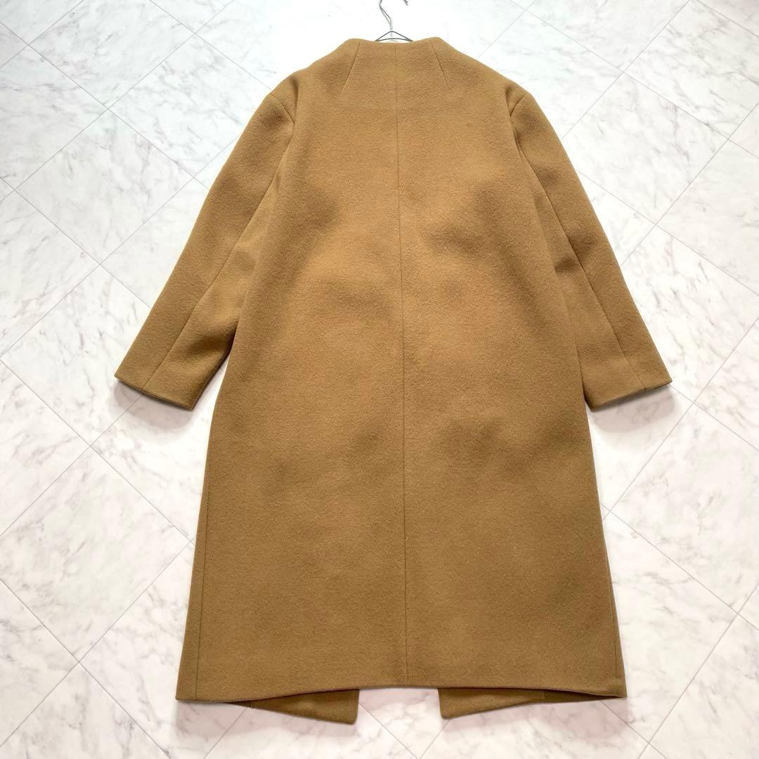 美品✨MACKINTOSH PHILOSOPHYノーカラーウールコート　キャメル