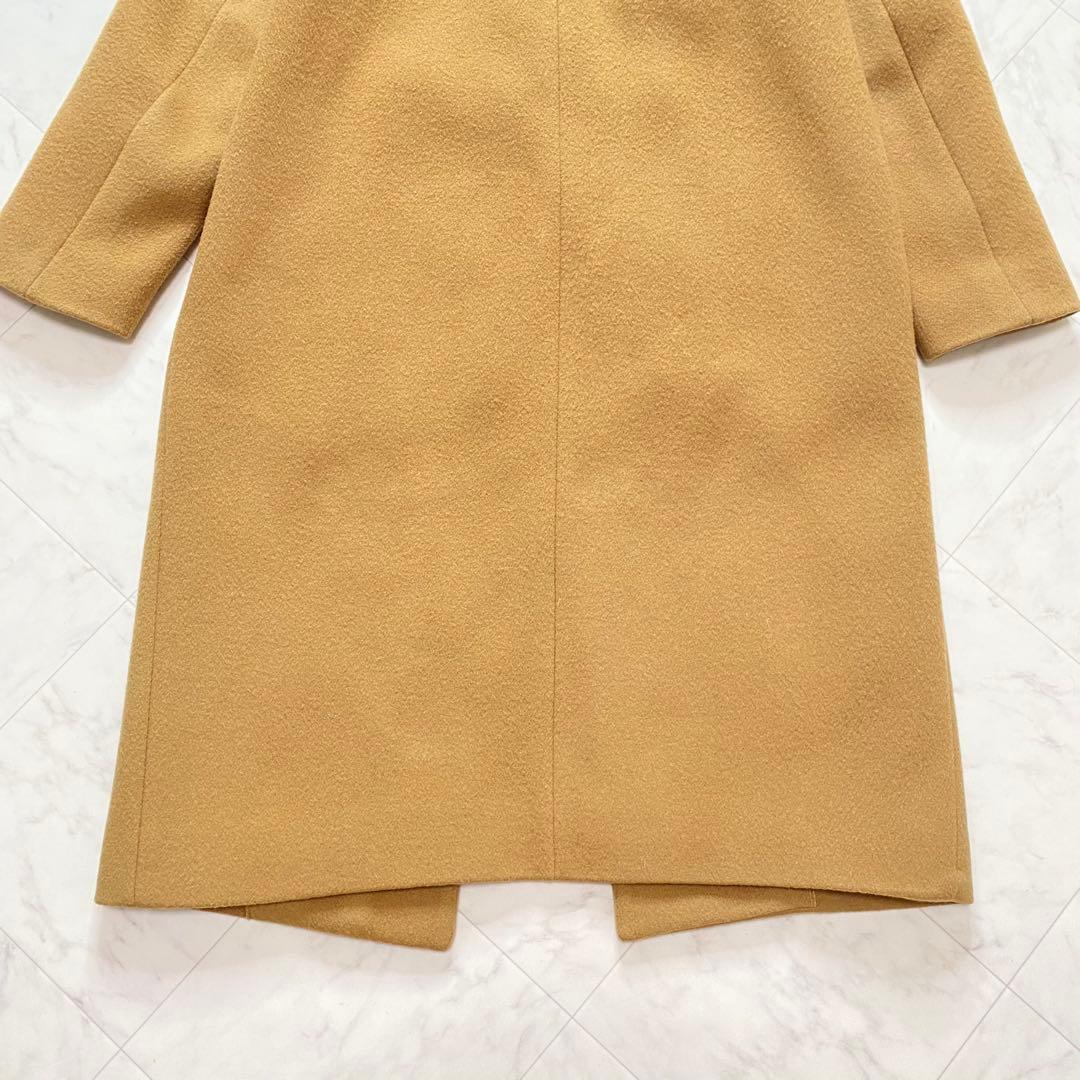 美品✨MACKINTOSH PHILOSOPHYノーカラーウールコート　キャメル