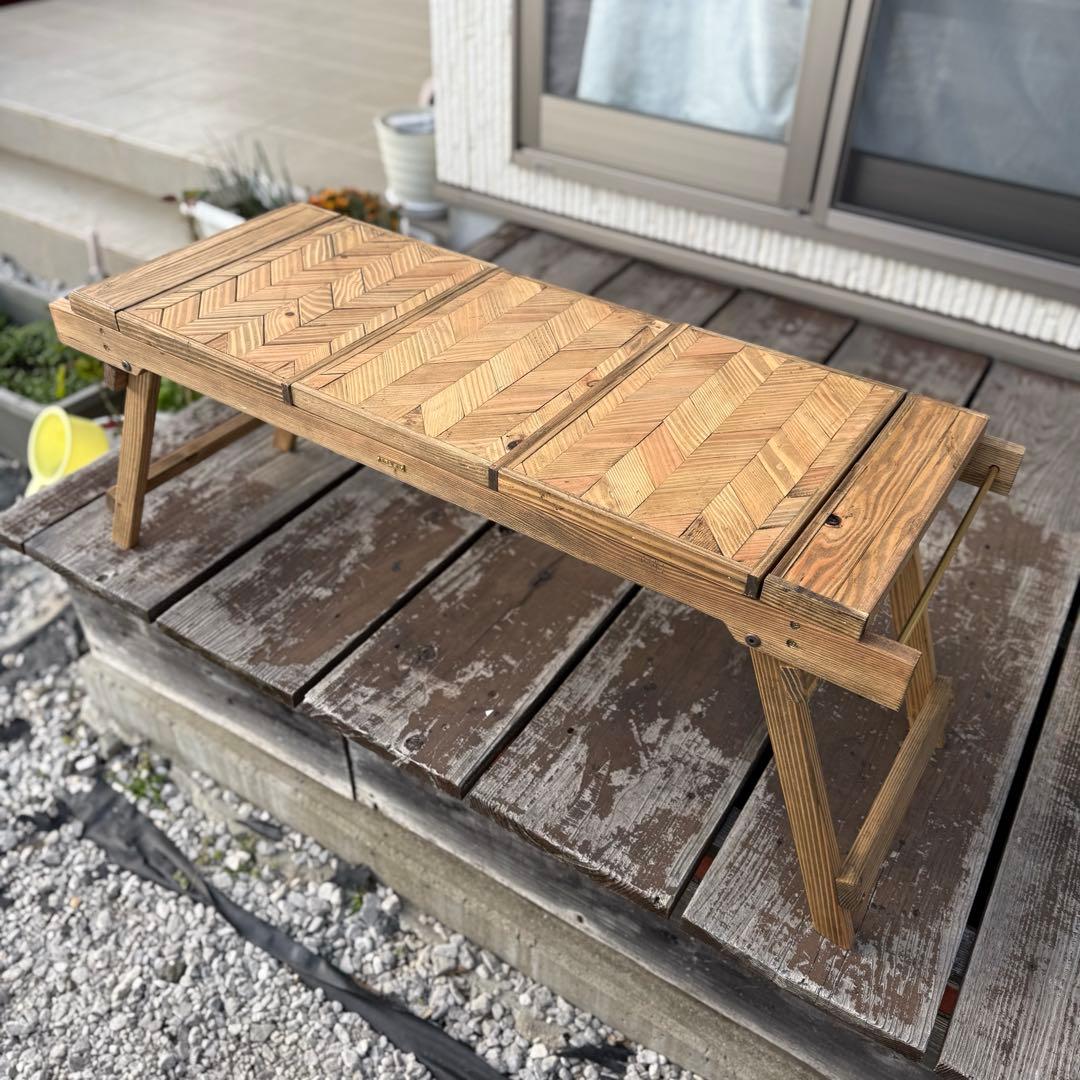 フラットバーナーテーブル igtテーブル フォールディングテーブル ヘリンボーン