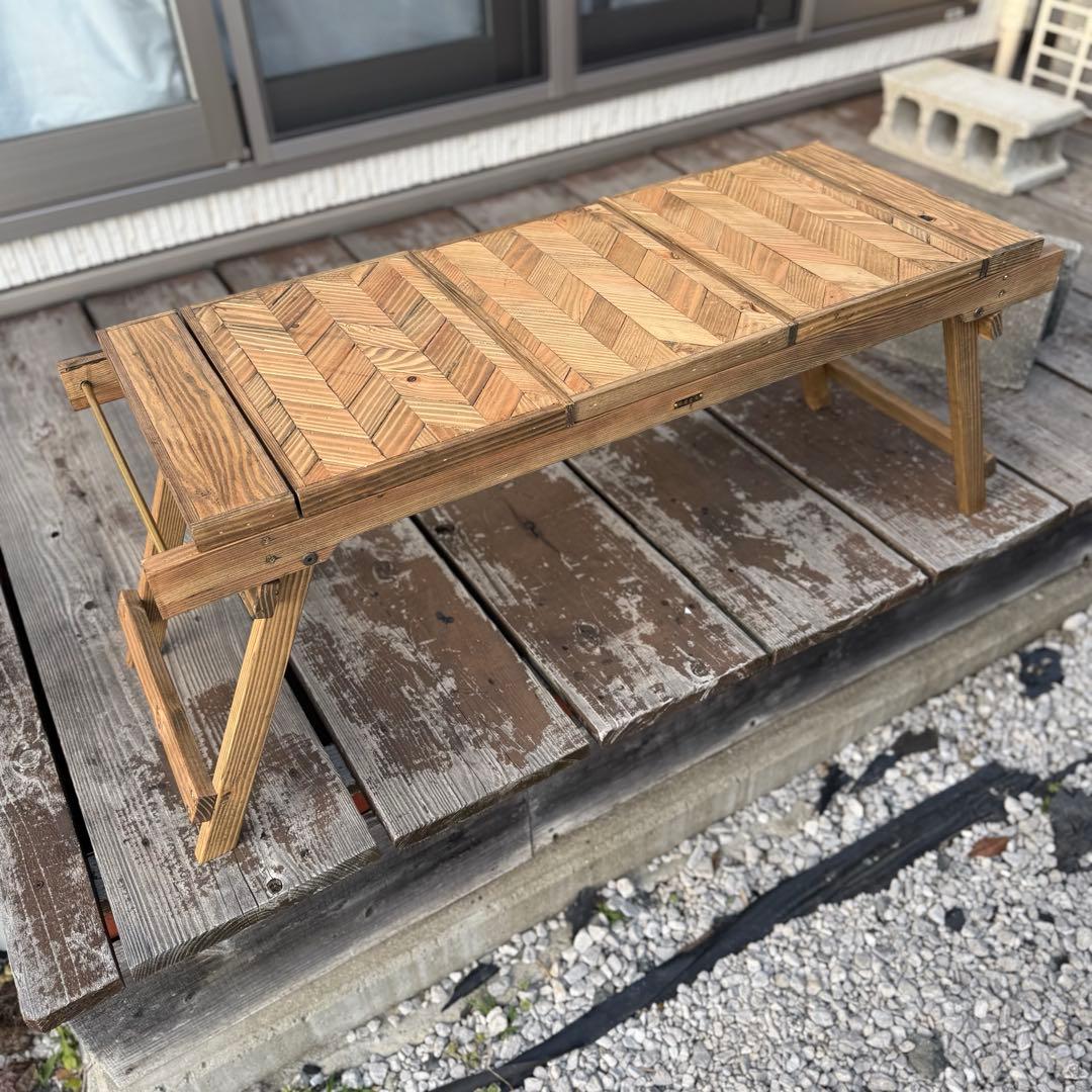 フラットバーナーテーブル igtテーブル フォールディングテーブル ヘリンボーン